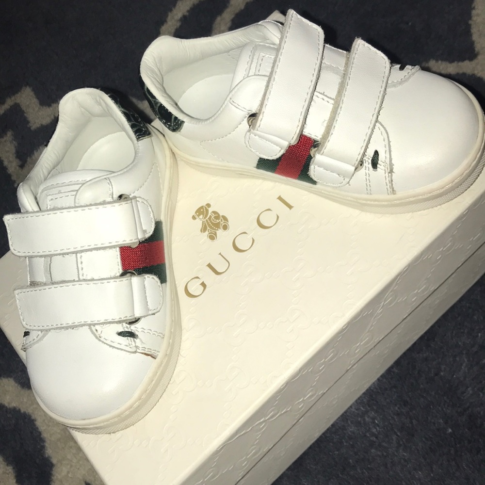🚫SOLD🚫 Gucci Croc Detail Web Trim Sneakers